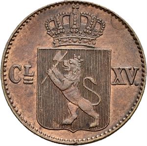 CARL XV 1859-1872, KONGSBERG. 1/2 skilling 1867