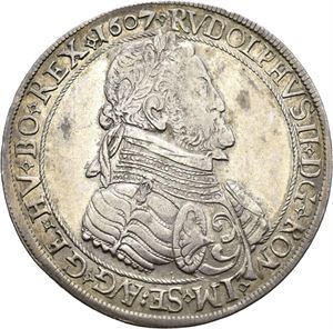 Rudolf II, taler 1607, Hall