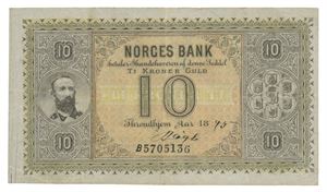 10 kroner 1895. Bøgh. B5705136. R.
