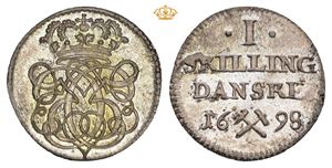 1 skilling 1698. S.5