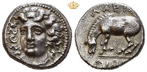 THESSALY, Larissa. 365-356 BC. AR drachm (5,86 g).