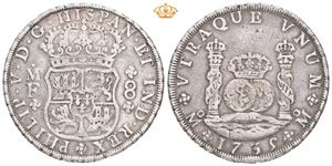 Philip V, 8 reales 1735. MF