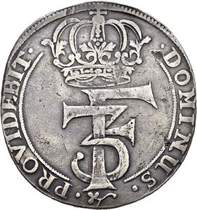 FREDERIK III 1648-1670. 4 mark  1669. Brosjespor fjernet/traces of brooch removed. S.35