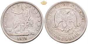 Tradedollar 1878 S. Renset/cleaned