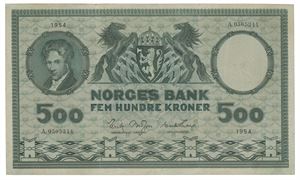 500 kroner 1954. A0505344
