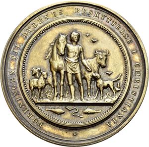 Foreningen til dyrenes beskyttelse i Christiania 1885. Sølv. 50 mm