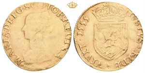 Mary - Queen of Scots (1542-1567). AV ryal or three pounds (27 mm; 7,47 g). Datert 1555. Portrettype. Edinburgh