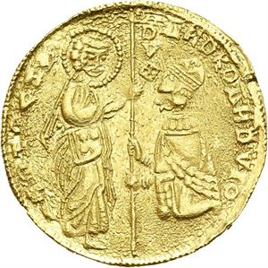Korsfarere i Levanten, 14.-15.århundre, dukat. Kopi av Venezia, Andrea Dandolo 1344-1354, dukat