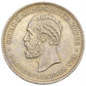 2 kroner 1902. Kantskade og små riper/edge nick and minor scratches.