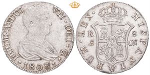 Ferdinand VII, 8 reales 1808. S CN. Sevilla