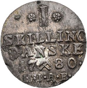 Norge, Christian VII, 1 skilling 1780