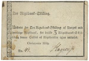 3 rigsbankskiling 1814. No. 43.