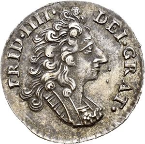 Frederik IV 1699-1730. 8 skilling 1711. S.10