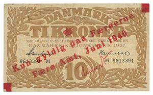10 kroner 1937. M.9613391