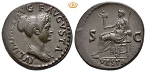 Julia Titi. Augusta, AD 79-90/1. Æ dupondius (11,01 g).