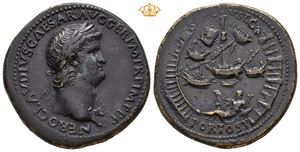 Nero, AD 54-68. Æ sestertius (28,84 g; 35,5 mm)