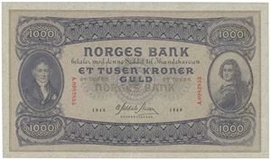 1000 kroner 1943. A.0982855.