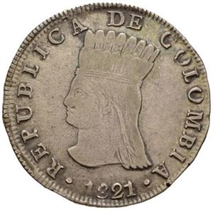 8 reales 1821 JF