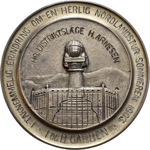 Garbens minnemedalje 1903. Tostrup. Sølv. 53 mm. RR.