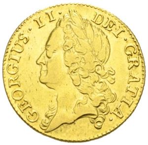 George II, guinea 1745.