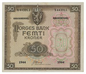 50 kroner 1944. X443911