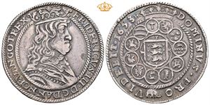 Speciedaler 1653. RRR. Merke i advers felt/mark in obverse field. S.18