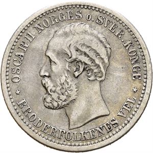 Oscar II. 1 krone 1882