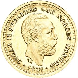 Oskar II, 5 kronor 1881