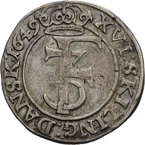 FREDERIK III 1648-1670. 1 mark 1649. S.31