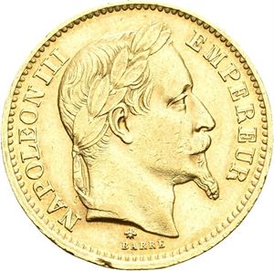 Napoleon III, 20 francs 1867 A