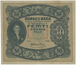 50 kroner 1935. B.3490020