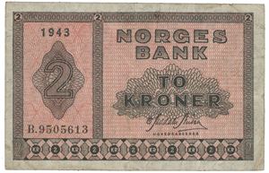 2 kroner 1943 B 9505613.