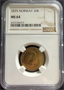 20 kroner / 5 speciedaler 1875