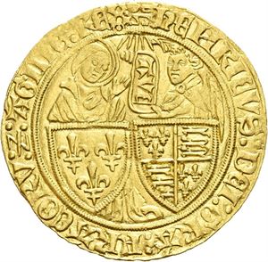 Henrik VI 1422-1453, salut d`or u.år/n.d.