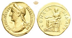 Sabina. Augusta, AD 128-136/7. AV aureus (7,23 g)