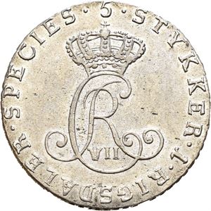 CHRISTIAN VII 1766-1808, KONGSBERG, 1/5 speciedaler 1803. S.3