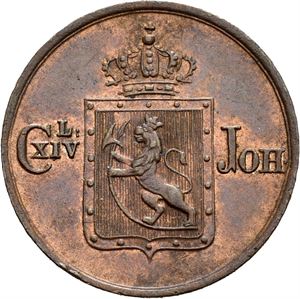 CARL XIV JOHAN 1818-1844, KONGSBERG. 1/2 skilling 1841, med stjerne
