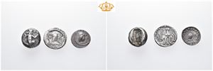 Lot of 3 greek silver coins fom Persia and Arabia