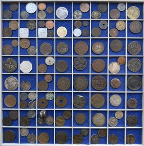 Large lot with coins and tokens