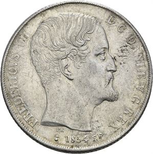 FREDERIK VII 1848-1863. 2 rigsdaler 1854. Små riper/minor scratches. S.4