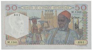 50 francs 10.9.1947. No. M.1301 801