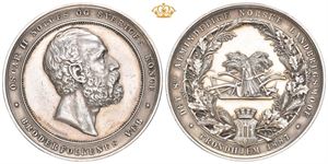 Oscar II. Det 8.de almindelige norske landbrugsmøde. Trondhjem. 1887. Sølv