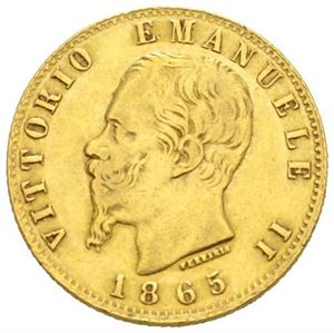 Vittorio Emanuele II, 20 lire 1865