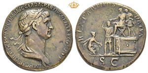 Æ Sestertius 116-117 AD