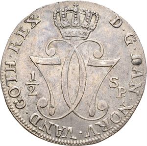 CHRISTIAN VII 1766-1808 1/2 speciedaler 1778. S.2