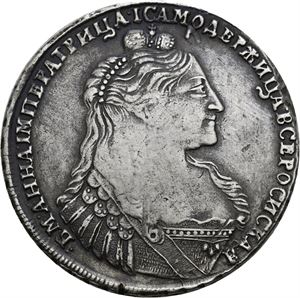 Anna, rubel 1737. Kadashevsky Mint