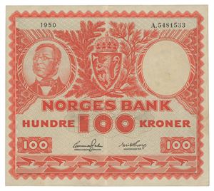 100 kroner 1950. A.5481533