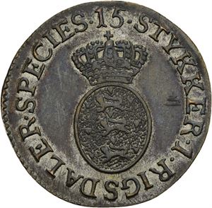 CHRISTIAN VII 1766-1808. KONGSBERG. 1/15 speciedaler 1797. Samtidig forfalskning/contemporary counterfeit, S.14