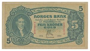 5 kroner 1914. E0803929