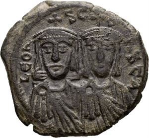 Leo V the Armenian 813-820, Æ follis, Constantinople. R: Stor M